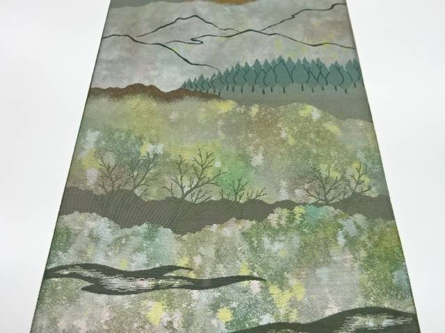在庫有り即日出荷 リサイクル 未使用品 山並み風景模様織出し袋帯 送料無料 和服 和装 着物 きもの 帯 おしゃれ かわいい 純正ケース付 和服レディースファッション Insolite Guadeloupe Voyage Com