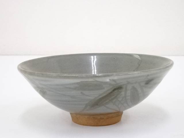 茶道具　刷毛目灰釉茶碗 楽天市場】【中古】【茶道具】灰釉刷毛目平茶碗【送料無料】茶道