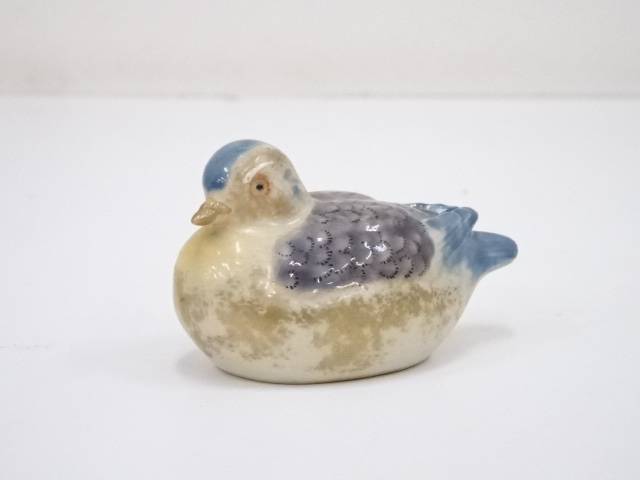 陶芸 陶器 楠部彌弌造 色絵鴛鴦置物 送料無料 中古 インテリア オブジェ 置き物 雑貨 骨董 フィギュア グッズ 飾り かわいい おしゃれ Mozago Com