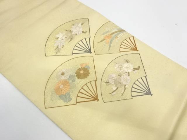 帯 21年レディースファッション福袋特集 自粛応援セール35 オフ リサイクル 扇に草花模様刺繍袋帯 送料無料 和服 和装 かわいい おしゃれ 帯 きもの 着物 Coloradomaternalmentalhealth Org