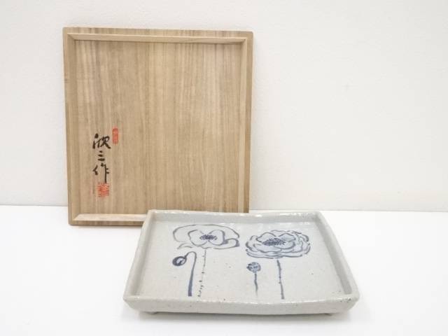 交換無料 陶芸 陶器 岡本欣三造 罌粟絵色紙皿 共箱 送料無料 中古 壁 床の間 リビング 玄関 寝室 和室 おしゃれ インテリア アート 飾る かわいい お茶道具 着物のネットショップ圭 在庫限り Erieshoresag Org