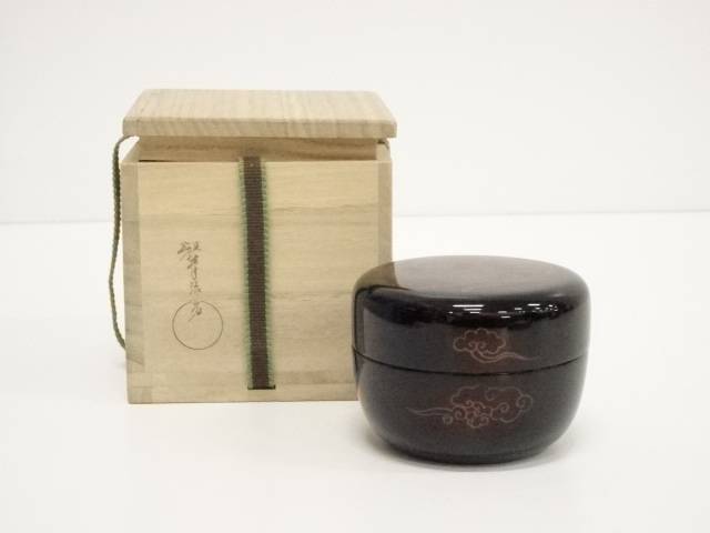 茶道具 前端雅峰造 鳳凰蒔絵平棗 共箱 送料無料 中古 茶器 茶の湯 茶道具 骨董 お茶 なつめ 薄茶器 薄器 抹茶 容器 お茶入れ おしゃれ 平べったい 睦月 1月 Mozago Com