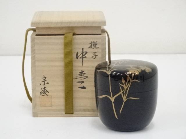 楽天市場】【茶道具】常庵造 漆絵秋草中棗【送料無料】[中古 茶道 