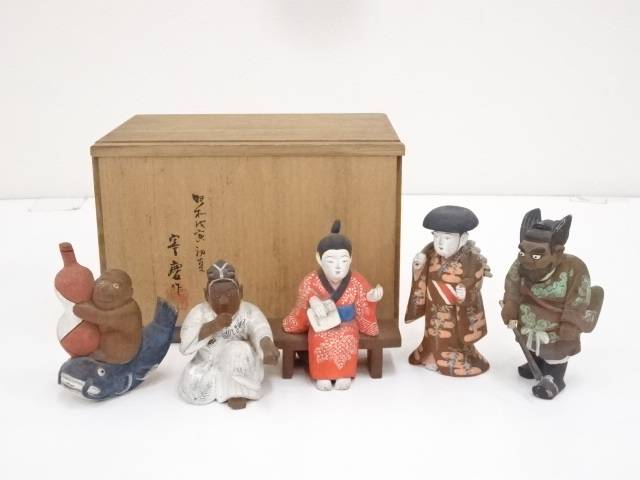 ハッピーサマーセール60 オフ 木 竹工芸 原田宰慶造 木彫彩色大津絵置物 共箱 送料無料 中古 インテリア オブジェ 置き物 雑貨 骨董 フィギュア グッズ 飾り かわいい おしゃれ Painfreepainrelief Com