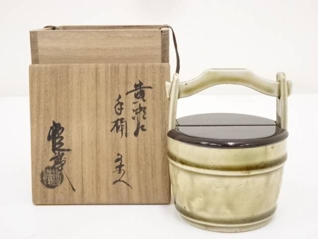 最終値下げ 茶道具 山口錠鉄造 黄瀬戸手桶茶入 共箱 送料無料 中古 茶器 茶の湯 茶会 茶席 茶事 茶道具 骨董 お茶 抹茶 お茶入れ 抹茶 容器 おしゃれ お茶道具 着物のネットショップ圭 高質で安価 Erieshoresag Org