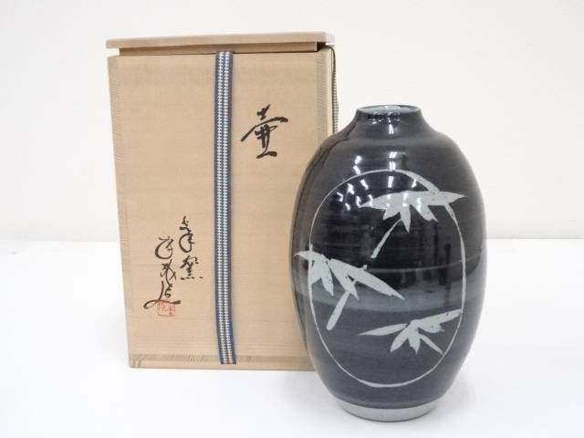 萬古焼　森一蔵作陶　壺　ツボ　作家物　飾りツボ　インテリア　陶器 楽天市場】【中古】【陶芸・陶器】森一蔵造 赤絵壺（共箱