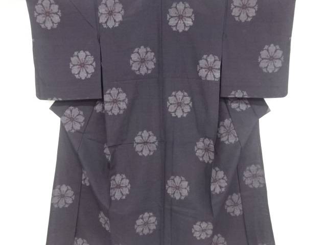 再利用 咲き紋服地出し手織り紬単衣和服 貨物輸送無料 ティー装置 着物 送料無料 Pasadenasportsnow Com