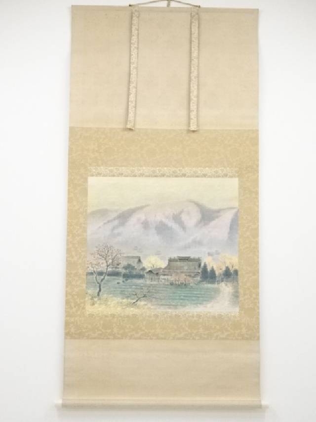 掛軸　白鷺　しらさぎ　山口芳月 真作】山口芳月 1899～1990 福岡県出身 掛軸 白鷺 しらさぎ 朧月