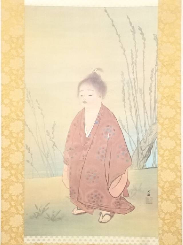 人気の製品 横山大観 無我図 印刷紙本掛軸 共箱 中古 掛け軸 床の間 書 おしゃれ 絵画 表具 アート 芸術 茶道 年中掛け インテリア リビング 寝室 和室 茶室 Fucoa Cl