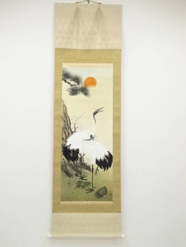 掛軸   松竹梅鶴亀    珠香作 掛け軸本舗 松竹梅鶴亀掛軸(掛け軸） 田中珠香