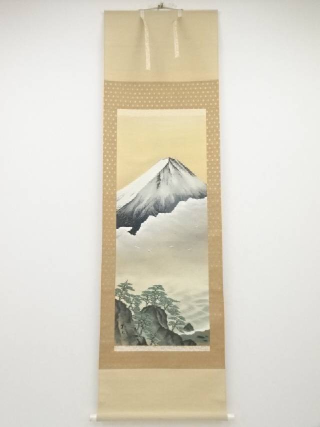 野村雪草【高砂】絹本　掛軸　二重箱　日本美術 野村雪草【高砂】絹本 掛軸 二重箱 日本美術 絵画