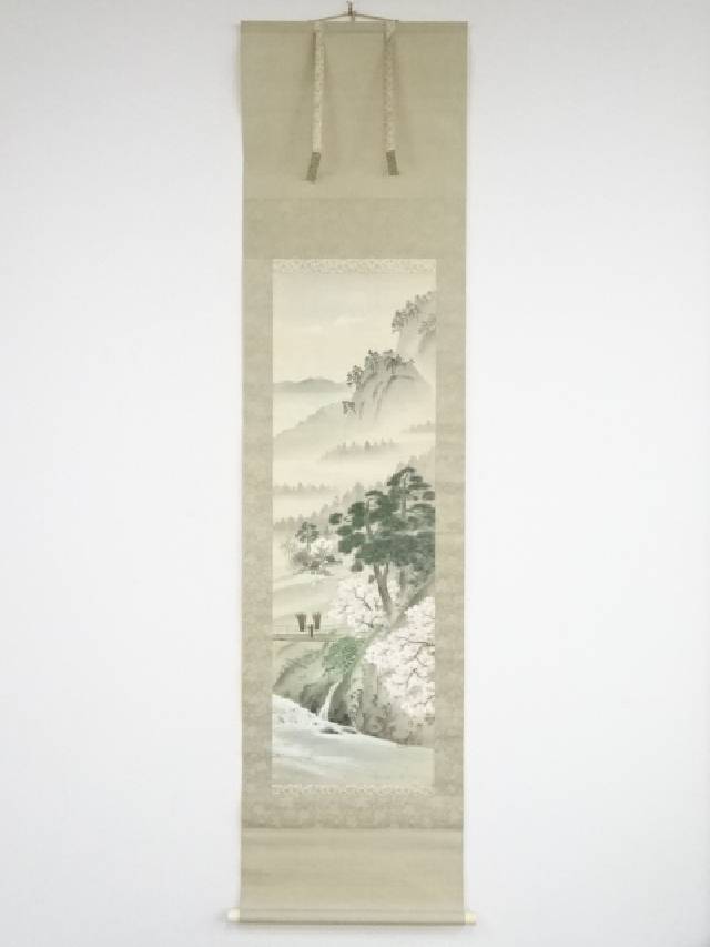 掛軸 榎原古城『高砂』日本画 絹本 肉筆 共箱付 掛け軸 g042123 掛軸 榎原古城『高砂』日本画 絹本 肉筆 共箱付 掛け軸 g042123