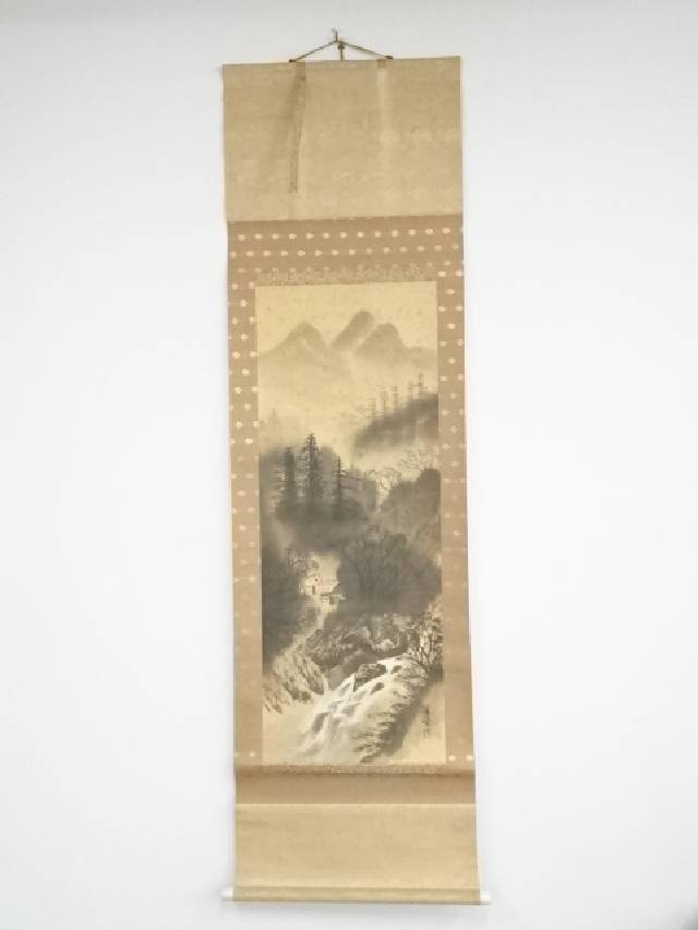 楽天市場】【中古】【書画】塩川栖ニ筆 渓山流水 肉筆絹本掛軸