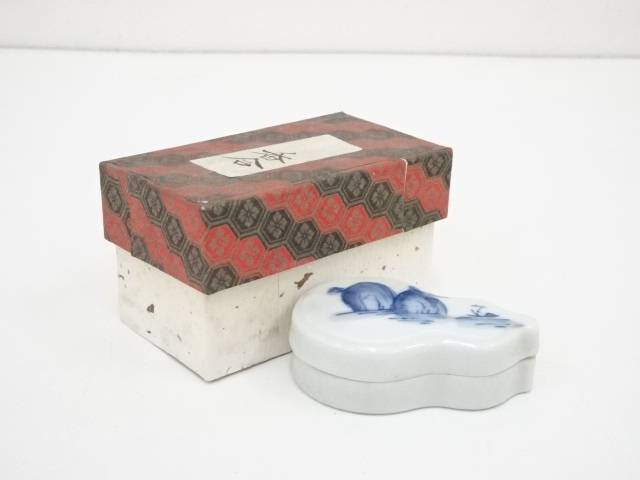 楽天市場】【中古】【香道】乾山伝七造 染付銀杏香合【送料無料