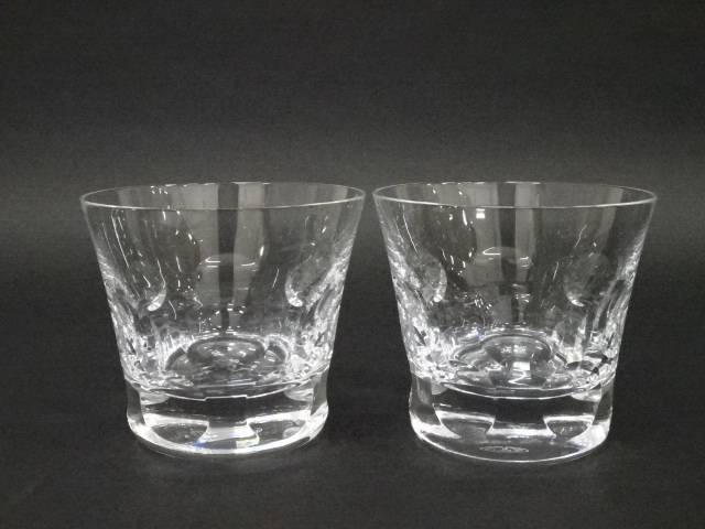 【ガラス】Baccarat ベルーガ ロックグラスペア(箱付)【送料無料】