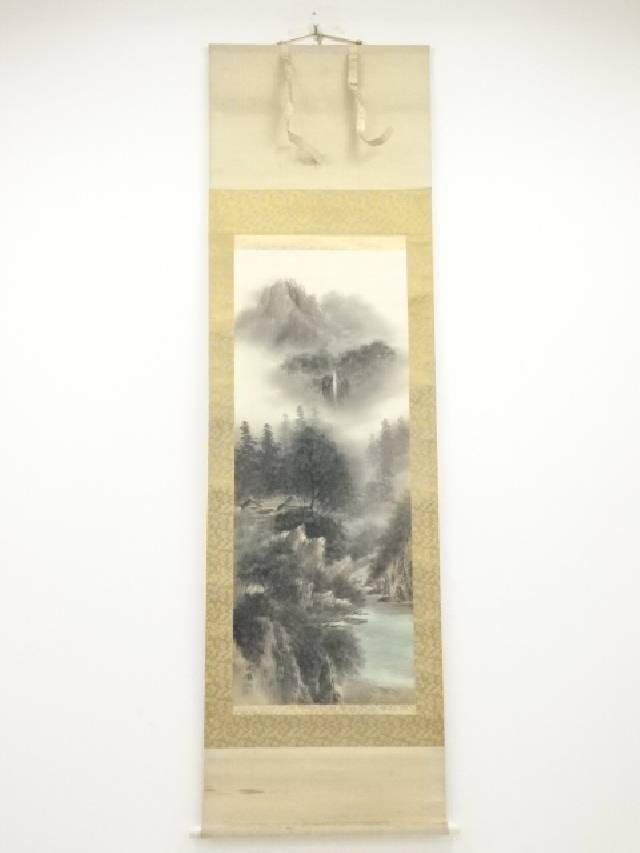 楽天市場】【中古】【書画】山口芳月筆 川蝉 肉筆絹本掛軸（共箱