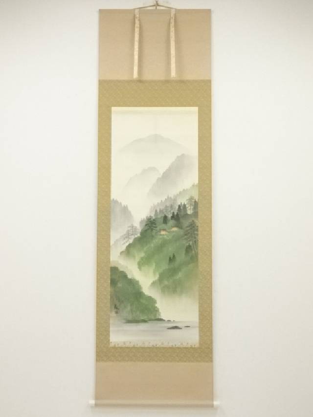 美品 1476 「柿」 共箱 肉筆 絹本 書 日本画 掛軸 おもてなし 3072 小泉紅月「紅白梅」 共箱 肉筆 紙本 絹本 日本画 掛軸