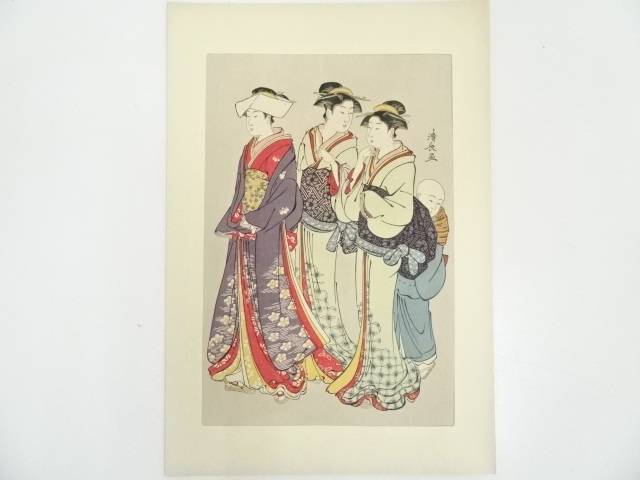 arp1211　竹久夢二　女十題の内(紅梅)　木版画『こたつ』合わせて2点 arp1211 竹久夢二 女十題の内(紅梅) 木版画『こたつ』合わせて2