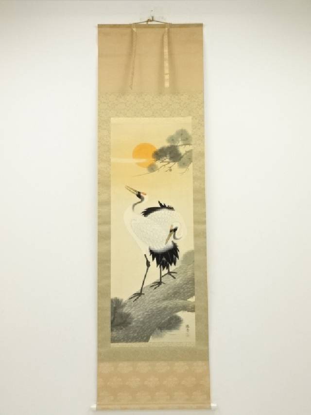 おまけ付き　仏画　佛 絹本　掛軸　肉筆 共箱　美術品 楽天市場】【中古】【タイムセール60%オフ】【書画】翠鳳筆 飛鶴