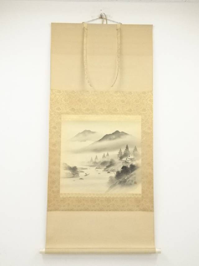 No4421 掛軸　水墨山水画　松渓　肉筆紙本　茶道具　古画　古美術　送料無料 楽天市場】【中古】【書画】寺本翠堂筆 水墨山水図 肉筆紙本掛軸