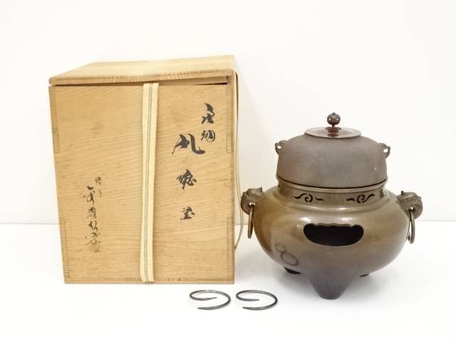 楽天市場】【茶道具】鉄鬼面風炉釜【送料無料】[中古 茶道 茶道具