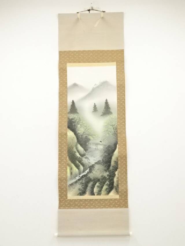 【真作】掛軸 池田桂仙『兜図』絹本 肉筆 無地箱 掛け軸 w040815 楽天市場】【中古】【書画】島田墨仙筆 雪中松 肉筆絹本掛軸（箱