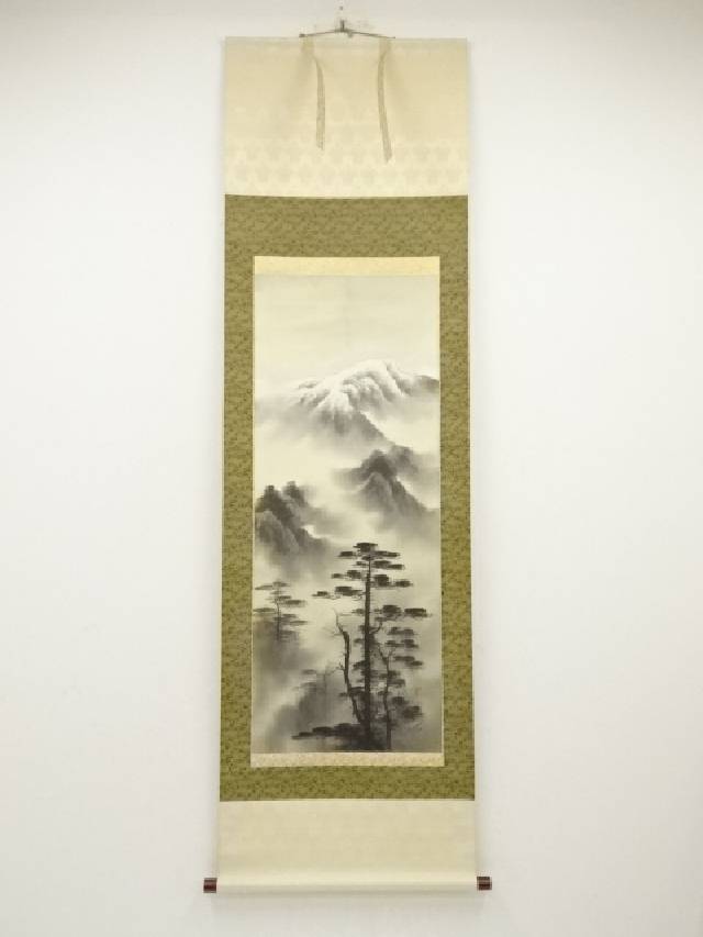 楽天市場】【中古】【書画】石道人筆 山水 肉筆絹本掛軸【送料