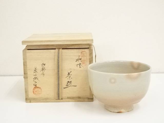 萩茶碗　楽山窯　共箱 茶道具 萩茶碗楽山窯共箱 茶道具
