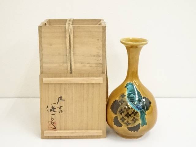 楽天市場】【中古】【華道】九谷焼 竜昇造 色絵花鳥花瓶（共箱
