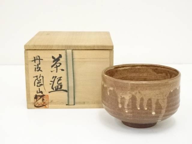 Ｐ１９５　茶碗　『丹波焼』『市野悟造』『内金地』『筒茶碗』　抹茶碗　共箱　茶道具 Amazon.co.jp: P195 茶碗 丹波焼市野悟造内金地筒茶碗 抹茶碗 共