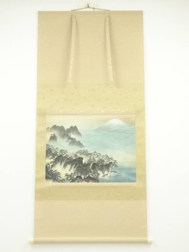 楽天市場】【中古】【書画】横山大観 曳舟図 印刷工芸品 絹本