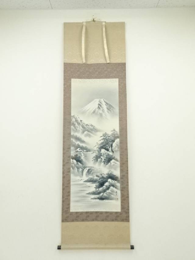 楽天市場】【中古】【書画】光鳳筆 水墨山水 肉筆絹本掛軸（共箱