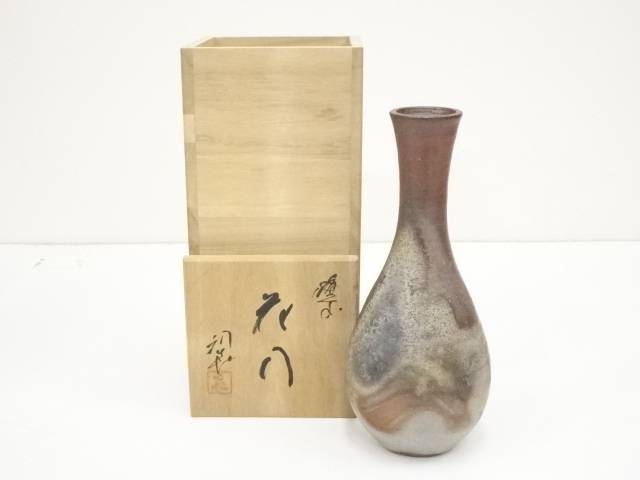 赤畠太 備前焼 窯変花入 合箱 花瓶 花器 フラワーベース 花生 茶道具 華道具 楽天市場】【中古】【華道】備前焼 赤畠太造 徳利形花入（共箱