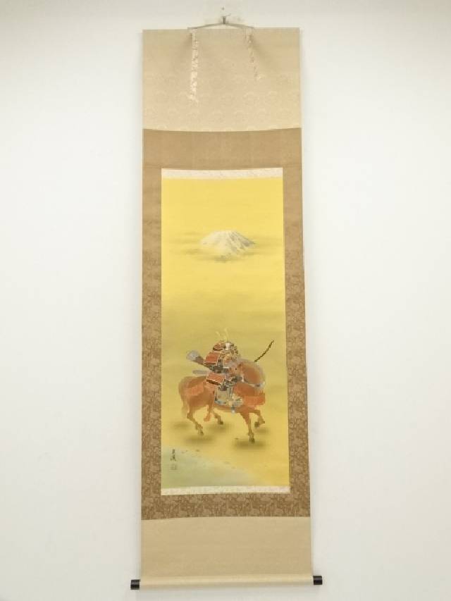 楽天市場】【中古】【書画】川島梅関筆 富士川 肉筆絹本掛軸（共