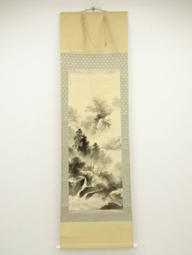 楽天市場】【中古】【書画】太田春海筆 淡彩山水 肉筆絹本掛軸