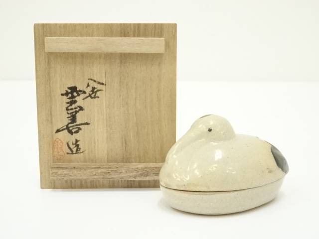 楽天市場】【中古】【香道】雲舟焼 福郷徹造 香合【送料無料
