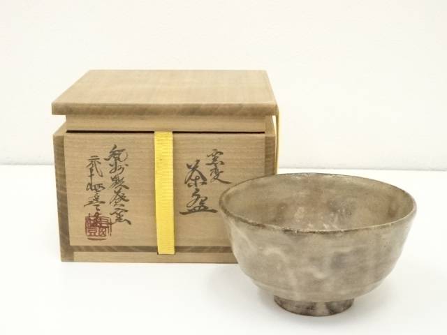 茶道具  抹茶碗  紀州焼葵窯  共箱 道具 ] - 道具 尾林焼 水野雅史造 粉引茶碗（共箱） | ネット