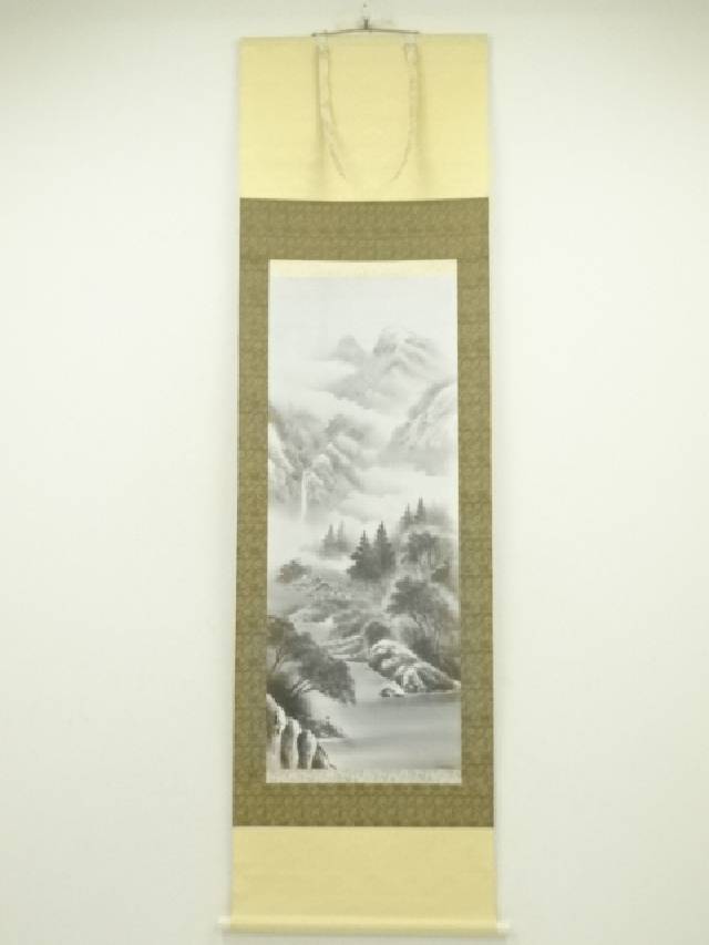 楽天市場】【中古】【書画】太田春海筆 淡彩山水 肉筆絹本掛軸