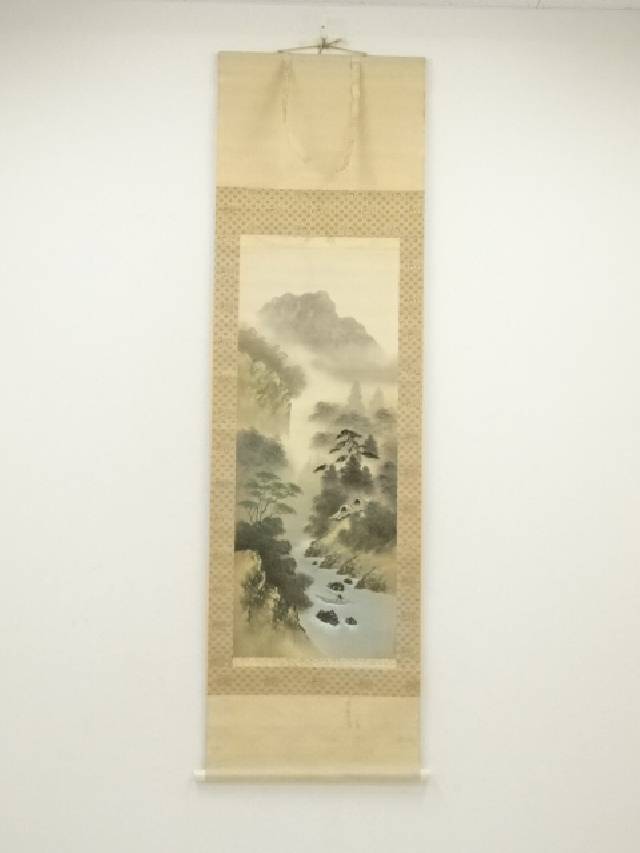 楽天市場】【中古】【書画】秀峰筆 朝顔に鮎 肉筆絹本掛軸（箱付