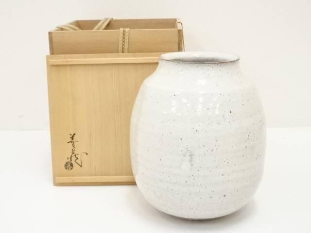 萬古焼　森一蔵作陶　壺　ツボ　作家物　飾りツボ　インテリア　陶器 萬古焼 森一蔵作陶 壺 ツボ 作家物 飾りツボ インテリア 陶器
