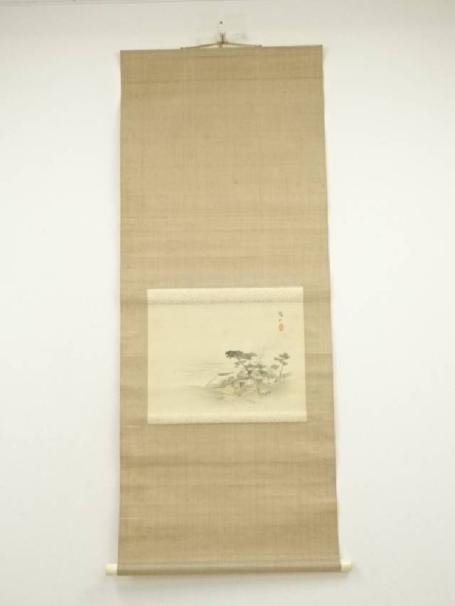 掛軸 肉筆 楽天市場】【中古】【書画】尾崎栖暉筆 虎 肉筆絹本掛軸【送料