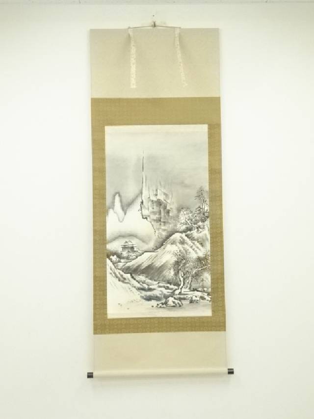 楽天市場】【中古】【書画】山口芳月筆 川蝉 肉筆絹本掛軸（共箱