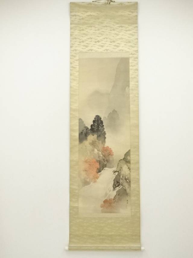 楽天市場】【中古】【書画】武井渓月筆 水墨山水 肉筆絹本掛軸