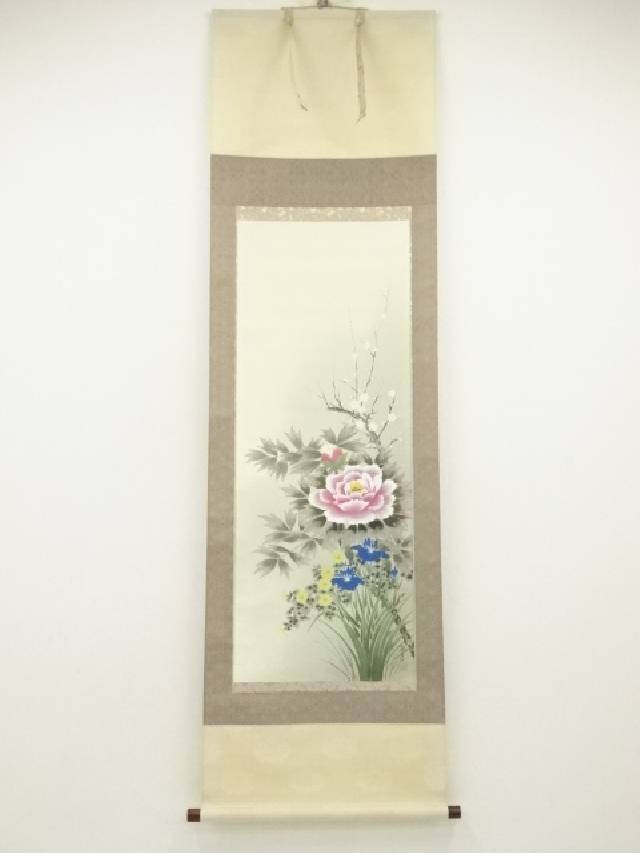 美品 掛け軸 鈴木秀光作 鉄線図 共箱 鉄線花 美術年鑑掲載作家 美品 掛け軸 鈴木秀光作 奥入瀬図 共箱 美術年鑑掲載作家 納涼