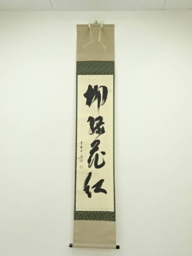 すみれ　大徳寺長谷川寛州直筆（松無古今色）共箱 Yahoo!オークション -「長谷川寛州」(掛軸) (書)の落札相場