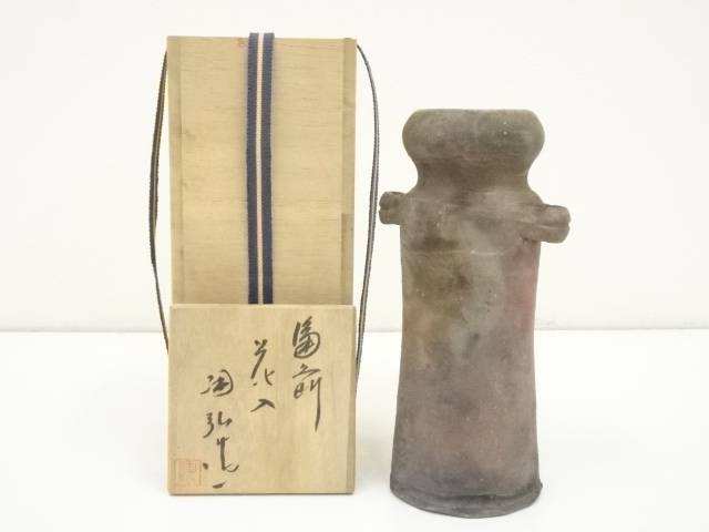 楽天市場】【中古】【華道】備前焼 無月窯造 砧花入（共箱