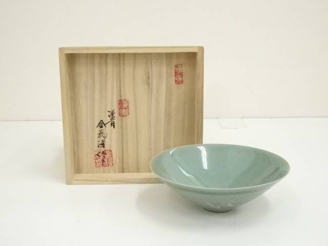 Ｓ４２８　茶碗　『高麗井戸茶碗』『金太漢作』『銘　彩鳳』『大徳寺管長極箱』共箱 S428茶碗『高麗井戸茶碗』『金太漢作』『銘彩鳳』『大徳寺