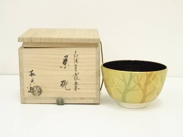 #【加藤松香】抹茶茶碗 京焼　茶道具 共箱 楽天市場】【中古】【茶道具】京焼 加藤松香造 仁清秋草茶碗（共