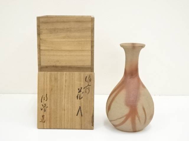 ☆茶道具☆備前焼 陶峰作 窯変鶴首花瓶 花入れ 花器 共箱 茶器/茶道具 花入れ 置用】 備前焼き 鶴首 木村陶峰作 – 今屋静香園