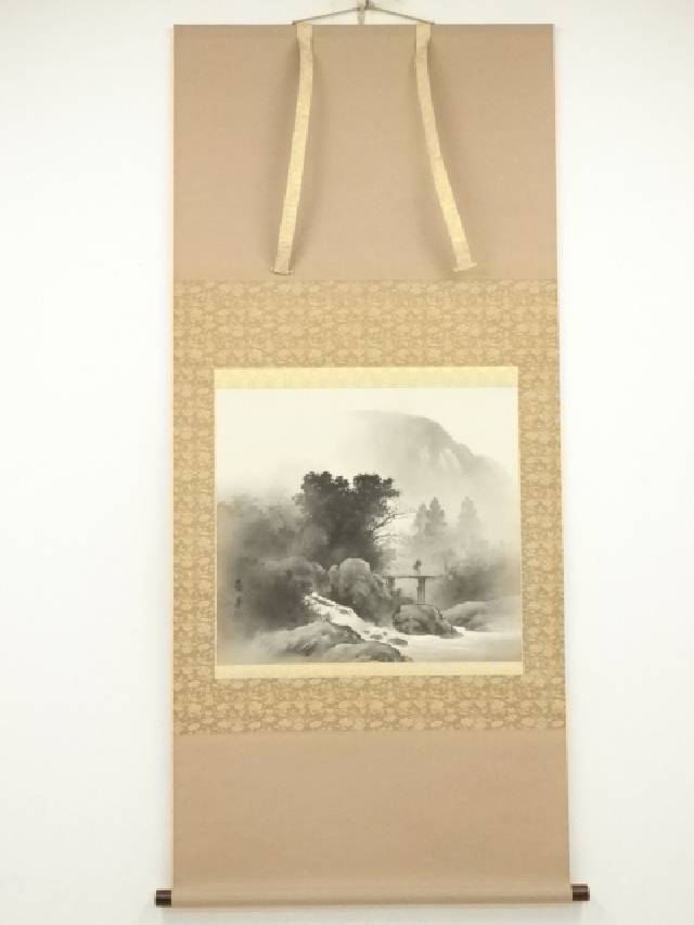 楽天市場】【中古】【書画】秀峰筆 朝顔に鮎 肉筆絹本掛軸（箱付